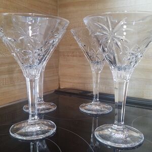 Lead Crystal 12 oz Martini Glass Set of 4